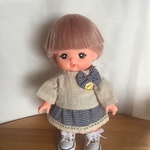 メルちゃん☺︎トップス&チェックスカート☺︎