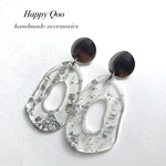 シルバー×アクリルフープ ピアス