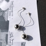 ボールピアス  ワイヤーピアス  シンプル　ピアス  ワイヤーイヤリング