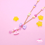 バラとミニリボンのネックレス☆ゆめかわ☆