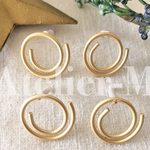 A926 Swirl mat gold ピアスパーツ (4個)