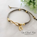 【完成品】ワックスコードブレスレット♡インフィニティ×馬蹄