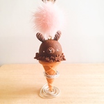 《バレンタイン限定》うさぎのキーホルダー (チョコレート味)