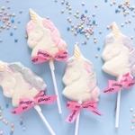 【食品】【10本セット】ユニコーンのロリポップチョコレート　バレンタインデー　デコレーションチョコレート