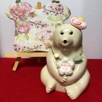 しろくま貯金箱  お花２点セット