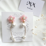 桜×パールピアス/イヤリング
