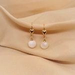 今月の特別価格♡ハート♡ケオン玉ピアス♡K14GFレバーバックピアス♡スーパーパワーストーン