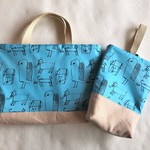【送料無料】コドモノ レッスンバッグ＆上履き入れセット ・あにまるズ／ミズイロ