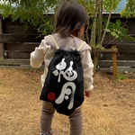 一升餅ならぬ一升米リュック黒＊お米とガーランドにもなる選び取りカード付き