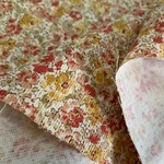 ★nonko様専用★【幅110cm×2.7ｍ】コール天 コーデュロイ 生地 花柄  イエロー×レッド