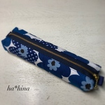 花柄 Blue ◡̈♥︎ペンケース