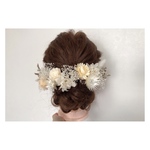 ヘアアクセサリー  髪飾り　ドライフラワー