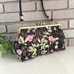 mayuyuhime様専用　リバティがま口ポーチショルダー　コインケース  イルマ ブラック