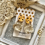 アニマル柄カボション＊ロープピアス