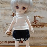豹柄サルエル風パンツ･ホワイト(オビツ11サイズ)