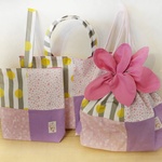 【受注生産】入園入学セット／花びらのナップサック 付き レッスンバッグセット／北欧風／ピンク／レッスンバッグ／上履き入れ／花びらのナップサック 