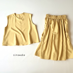 ＊小柄さん セットアップ シルク混 たまご色＊