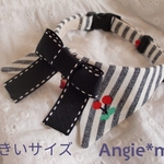 Angie*my　猫さん首輪　大きいサイズ★リトルプリンス(さくらんぼ)