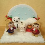雪景色…雪ん子ちゃんのちょこっと飾り
