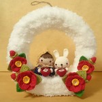 雪景色…寒椿2wayリース②