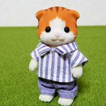 シルバニアファミリー　大人　お父さん 服　パープル系　シルバニア