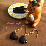 再販❤️かじられちゃったハートチョコのピアス