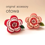 ＊つまみ細工＊梅の花の髪飾り