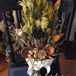 Natural Chic ミモザ＆ネイティブフラワー bouquet スワッグ