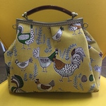 ベッコウ持ち手・ニワトリさんbag(*^o^*)❣️