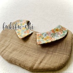 《モカ色×リバティ花柄》付け襟スタイ