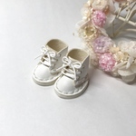 ＊送料無料＊mini☆mini ミニチュア編み上げシューズ④（ホワイト）