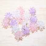 人工合成ジルコニア ガラス 雪の結晶 雪の華 3色×2コ 6個