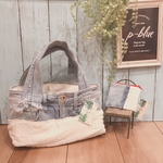 デニム×ケーブル♡ミニトートset