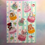 デザインペーパー♡A4サイズ  レトロアニマル　マカロン＆スター♡  10枚セット