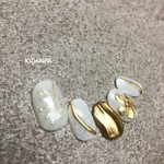 《オーダー》ゴールドフラワー　ホワイト