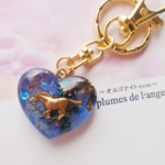 金運アップ☆オルゴナイト☆キーホルダー☆ブラックルチル＆オニキス