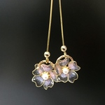 ゆらりガラス桜の耳飾り