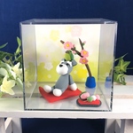 Mシュナウザー　春のうららでホーホケキョ