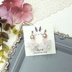 ヴェネチアンビーズ使用🌷沈丁花のピアス