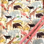 omioyoさま専用 リバティ フリル巾着・撥水  〈Queue For The Zoo〉