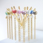 全16色＊和風古風＊唐草ビーズと桜のかんざし＊12cm／15cm