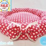 ＳＡＬＥ!!　かわいいドットのペットベッド　レッド　（Ｌサイズ）