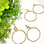 SALE‼️✨✰大きめシンプルゴールドフープ✰