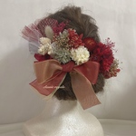 【Nao様 専用出品】(再販) red white green gold tulle ribbon ヘッドドレス
