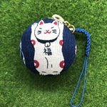 招き猫のマカロンポーチ☆４ｃｍ