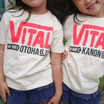 VITALプリント  オリジナル 名前入り  Tシャツ 双子さんや兄弟姉妹で可愛い♡