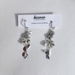 iceflower シルバースパンコールピアス　