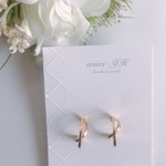 *ゴールドピアス*シンプルなバーの大人可愛いピアス