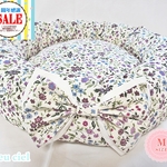 ＳＡＬＥ!!　リバティ調花柄のペットベッド　Ａタイプ/パープル　（Ｍサイズ）