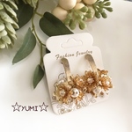 卒業入学フラワーパールピアス  ニッケルフリーピアスキャッチ